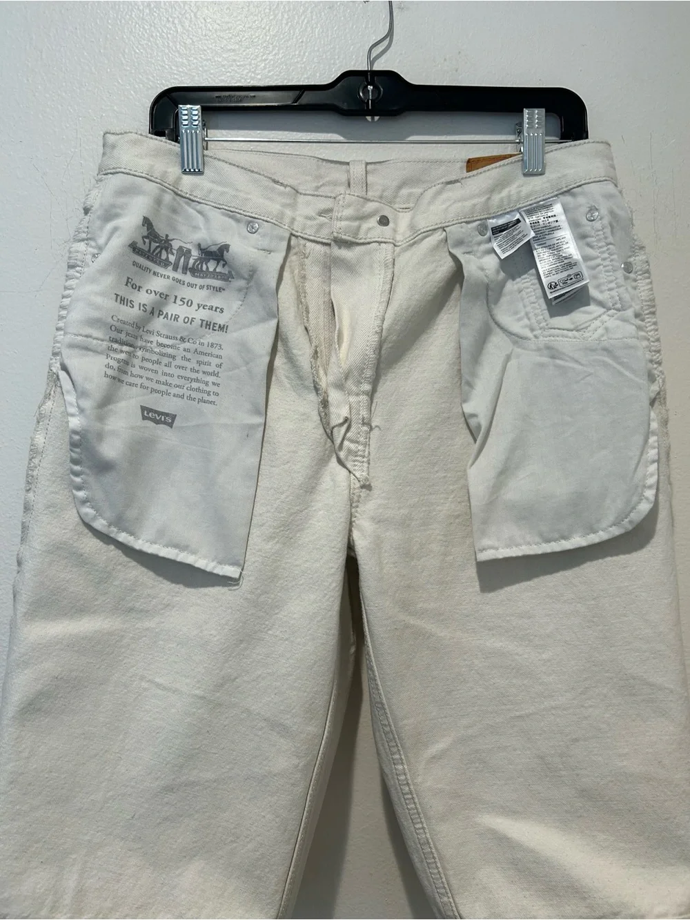 Levi's Men’s White Denim Jean Shorts